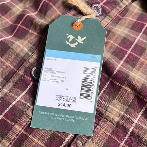 Outdoor Life Purple Casual Button Down Shirt - Picture 3 of 7